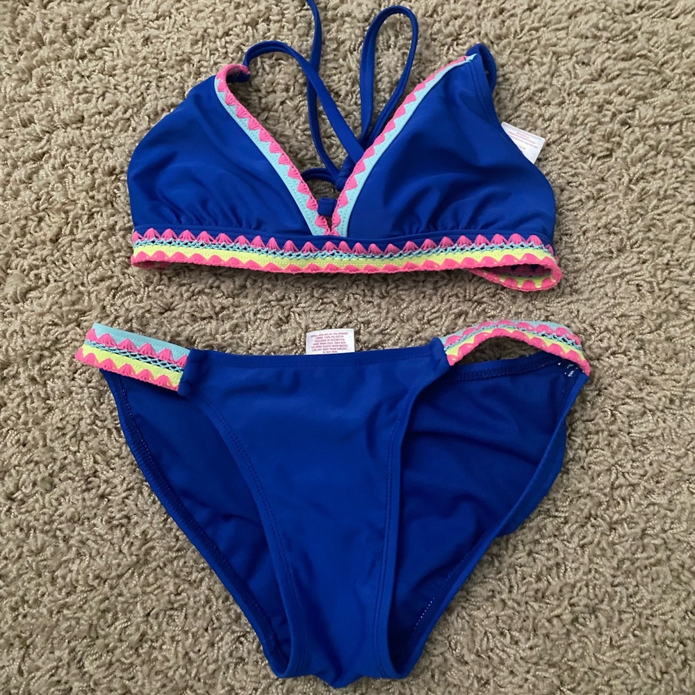 Blue target bikini
